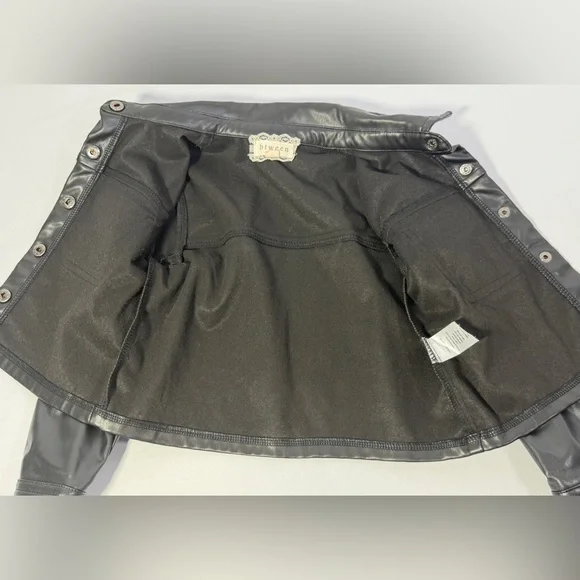 Btween Girls Set 4T Houndstooth Flare Pants Ribbed Top Faux Leather Jacket 3pc - Picture 13 of 15